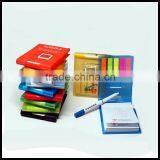 Office gift custom logo calendar sticky note memo pad with marker pen and color paste