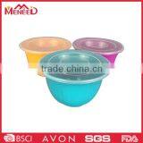 Modern Kitchen Use Multicolor Non-toxic Durable Plastic Microwave Bowl With Lid thumbnail-1