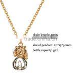 Leopard Shape Necklace Pendant Glass Perfume Bottle Jewelry Necklace thumbnail-1