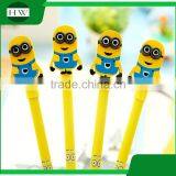 Promotional Wholesale Cheap Funny School Office Stationery Mini Cartoon Plastic Minions Roller Ball Point Pen thumbnail-1