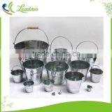 Mini Iron Flower Buckets With Tray thumbnail-3