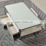 C371Stainless Steel Marble Top Dining Table thumbnail-4