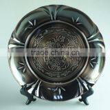 2015 Hot Selling Multi Size Stainless Steel Decorative Flower Plate, Dinner Round Plate With3 Clour thumbnail-2
