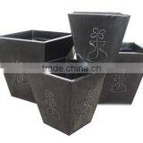 High Quality Best Selling Eco Friendly Set of Square Zinc Flower Vase From Viet Nam thumbnail-1