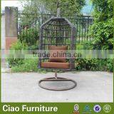 Latest Outdoor Patio Furniture Rattan Bird Cage Shape Haning Swing Chair thumbnail-4