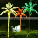 Home garden decorative 750cm Height outdoor artificial green flashing LED solar lighted up coconut palm trees EDS06 1402
