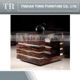 Antique Marble Top End Table Small Coffee Table for Living Room Furniture thumbnail-3
