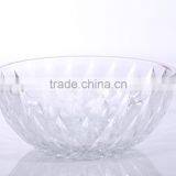 Set 5 Engraving Large Clear Decorative Glass Salad Bowls thumbnail-2