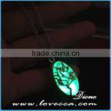 Luminous Necklace Magical Aqua Blue Tree Round Glow In Dark thumbnail-5