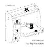 Floating Desk With Storage and Keyboard Tray Living Room Wood Table MDF Wall Mount Desk thumbnail-5