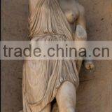 white marble life size woman statue