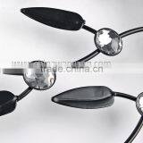 Metal Wall Digital Clock With Crystal and Leaf thumbnail-4