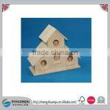 Wooden Bird Cage of Wedge-shaped Roof for Several Birds thumbnail-1