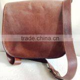 High Quality Handmade Vintage Pure Goat Leather Satchel Bag thumbnail-2