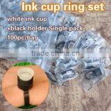 Tattoo Supplies Permanent Makeup Plastic Ring/Ink Tattoo Cups Set Wholesale thumbnail-1