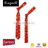 Custom Wine Red Digital Printed 100% Cotton Neck Ties Create Your Own Brand thumbnail-1