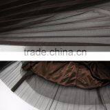 2016 Customized Manufacture Fashionable Wholesale Women's Plain Color Chiffon Double Layer Ladies Skirt thumbnail-6