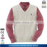 Boshi Profesional OEM Knitwear Sweaters v Neck Acrylic Sweater thumbnail-5