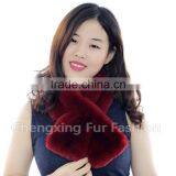CX-S-56B Newest Products For 2016 Girls Pink Real Rex Rabbit Fur Scarf thumbnail-2