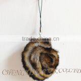 CX-P-22 Wholesale Fashion Chain Rex Fur Flower Mobile Phone Charm thumbnail-4