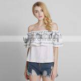 Maxnegio Fashion off Shoulder Women Casual Blouse Designs thumbnail-5