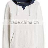 Cuffs and Hem With Contrast Color Rib Design Custom Made High Quality Hoody for Men thumbnail-4