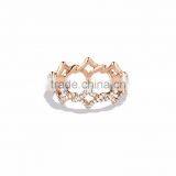 Rose Gold Plated CZ Studded Fashion Ring thumbnail-1