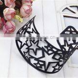 Personality High Quality Iron Stars Hollow Black Bangle Jewelry Manufacture thumbnail-4