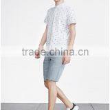 Newest Casual Style White Printed Polo Shirt Design thumbnail-2
