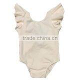 Girls' Dance Nude Leotard Ruffle Kids Flutter Sleeve Leotard thumbnail-1