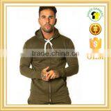 Custom Gym Tracksuit Top Khaki Gym Hoodie Slim Fit Hoodie Wholesale thumbnail-2