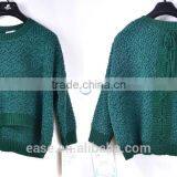 China Bulk Production Embossed Irregular Hem Sweater thumbnail-1
