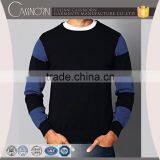 Navy Stripes Long Sleeve Fine Knit Crew Neck Cotton Sweater Pullover Male thumbnail-1