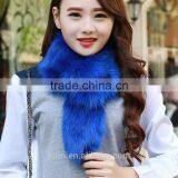 Pure Colour Fox Fur Shawl Beige Thick Faux Fur Scarf thumbnail-3