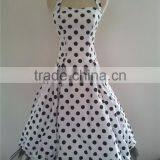 50's in Stock Rockabilly Dress Pin Up Retro Prom Party Pus Size Dress Prom Dress Ball Gowns Dress Black Polka Dot Junior Dresses thumbnail-1