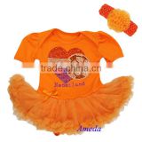 Baby Orange World Cup Netherlands Bodysuit Pettiskirt and Headband NB-18M