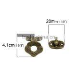 Iron Based Alloy Case Locks Antique Bronze Pattern Carved 4.1cm X3.3cm 28mm X15mm thumbnail-2