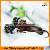 Stainless Steel Magnetic Clasps Pu Leather Bracelet thumbnail-4