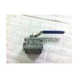 Three Piece NPT / Thread Floating Ball Valve 3 / 4 \'\' Cast Carbon Steel