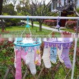 Foldable custom eco cheap round plastic hangers for socks