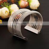 Iron Wire Snakeskin Gold Silver Cuff Women Men Bangles Metal Bangle thumbnail-5