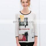 Spring Summer European Fashion Sexy 3/4 Sleeve Chiffon Women Blouse thumbnail-1