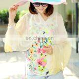 2015 summer Uv protection hand-painted raglan sleeves pashmina(PP540AL-P)