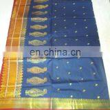 Wedding Dress Women's Dress Indian Saree Zari Work Pallu Silk Sari thumbnail-4