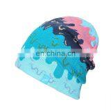 Winter Warm Hat Knitted Cap Crochet Beanies Knitted Pom Pom Hats With Logo Patch thumbnail-3