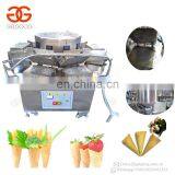 High Efficiency Ice Cream Semi-Automatic Sugar Cone Baking Waffle Bowl Baker Machine Rolled Snow Cone Maker
