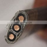 QYEQ flat ESP power cable, 3 core submersible pump cable high temperature and oil resistance cable