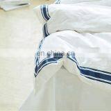 Morden Plain Color Navy White Home Hotel Bed Sheets Bed Linen Bedding Set thumbnail-6