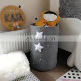 Hot Selling Big Felt Basket With Stars and Pompoms for Wholesale thumbnail-2