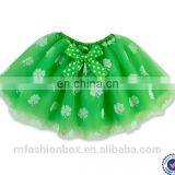 Girl Green Shamrock Frock Patterns Lace Top Tutu Skirt Persnickety Remake Festive Lovely Baby Dresses Kids Boutique Clothing USA thumbnail-4